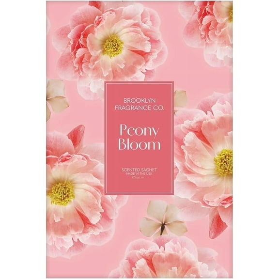 Brooklyn Fragrance Co. Spring Floral Sachet – Peony Bloom Scented Pouches (6- Pack)