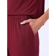 thumbnail image 5 of DARING DIVA Women's Pajama Sets Sleepwear Built-in Shelf Bra Short Sleeve Tops M Red, 5 of 7
