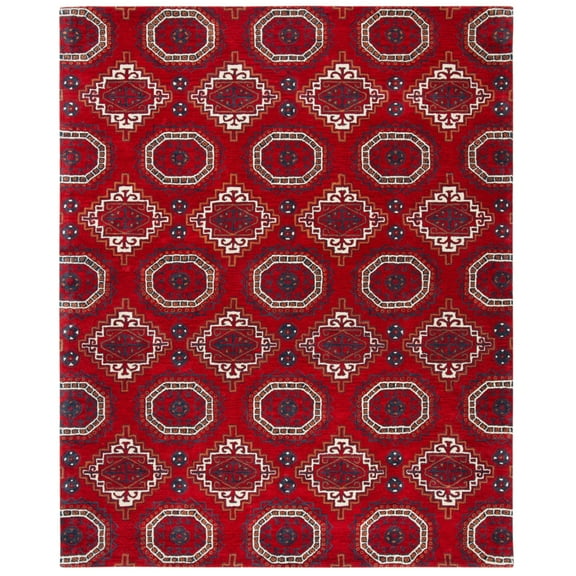 SAFAVIEH Wyndham Winifred Floral Wool Area Rug, Red, 7' x 7' Round