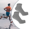 thumbnail image 5 of 4 Pairs Half Finger Toe Socks Men Women Non Slip Sticky Five Finger Socks for Sport Exercise Daily Fit Light Gray, 5 of 7