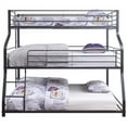 ACME Caius II Triple Bunk Bed Twin/Full/Queen, Gunmetal (1Set/2Ctn