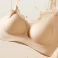 thumbnail image 7 of SMihono Women's Seamless Bra Wavy Wireless Full Coverage Padded Smoothing No Underwire Comfort V Neck Bralettes with Support Beige L, 7 of 7