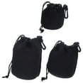 thumbnail image 6 of OUNONA  3 Pcs Neoprene Lens Pouch Bag Soft Large Spare Travel Black, 6 of 7