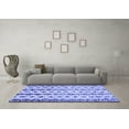 thumbnail image 3 of Ahgly Company Machine Washable Indoor Rectangle Abstract Blue Contemporary Area Rugs, 6' x 9', 3 of 4