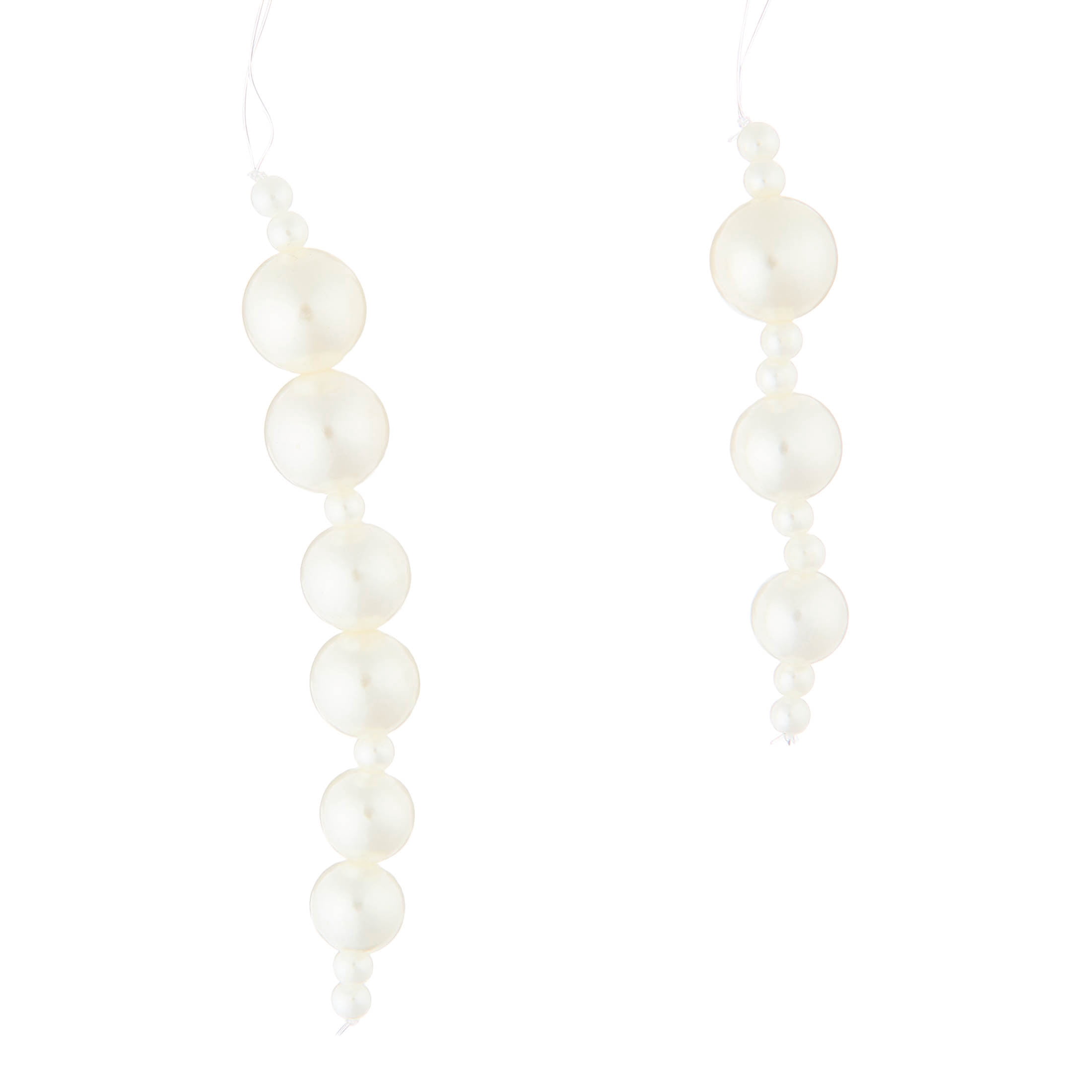 My Texas House 5-Count White Pearl Drop Christmas Ornaments