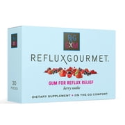 Reflux Gourmet Berry Soothe Gum Alginate Therapy Sodium Bicarbonate Gum for Acid Reflux، Oral، Cognitive، and Digestive Support، Natural with Ginger، Celeriac and Aloe، Sugar Free، Gluten Free، Vegan