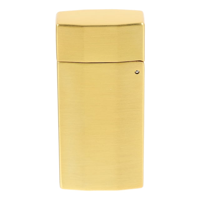 Funda para encendedor: soporte metálico para encendedor con tapa abatible creativa, portátil y práctico para viajes en casa, dorado