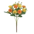 thumbnail image 2 of Orange & Yellow Realistic Artificial Hydrangea Bouquet - 29×12×3cm/11.41×4.72×1.18in Fake Flowers Bouquet, Artificial Flowers Indoor, Home Decor Floral Arrangement No Sunlight Required, 2 of 9