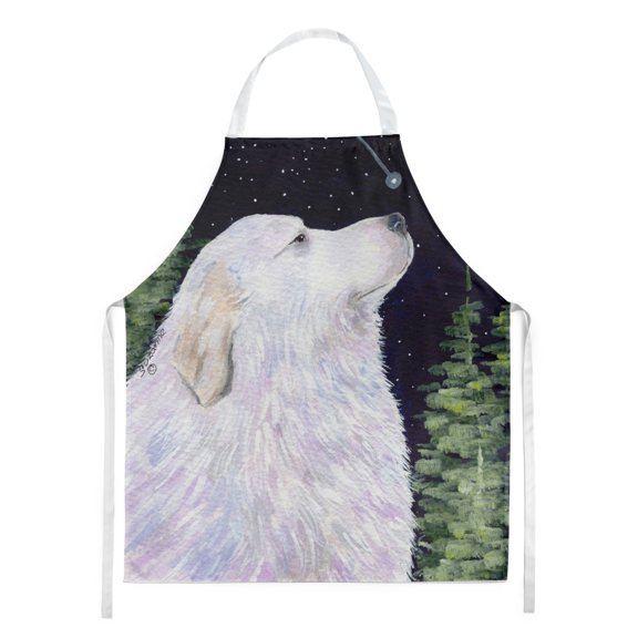 Carolines Treasures SS8470APRON Starry Night Great Pyrenees Apron Large multicolor