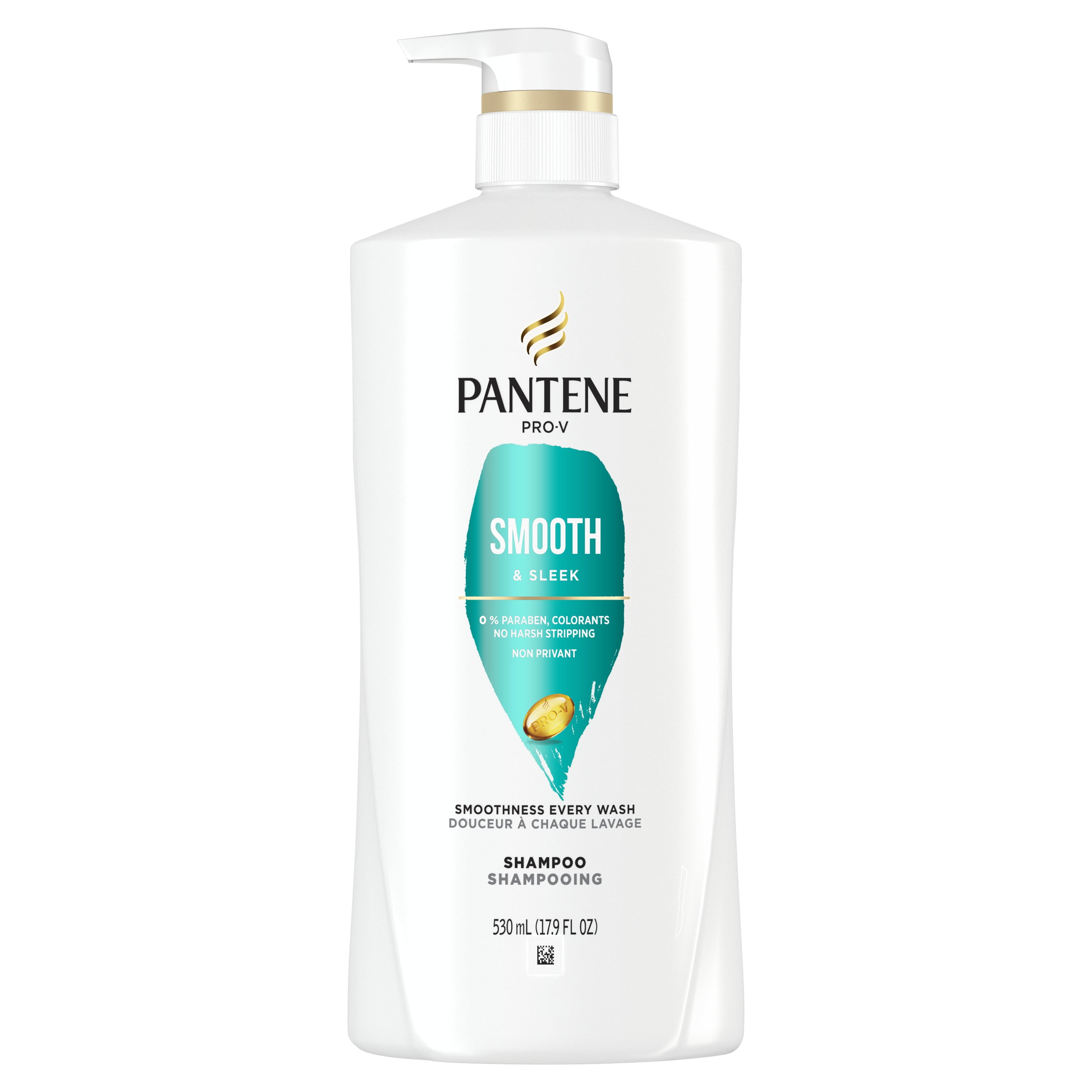 Pantene Pro-V Smooth and Sleek Shampoo, 17.9oz/530mL