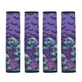 thumbnail image 5 of Chririnla Purple Bat Skull Pouch Seatbelt Covers 2 PCS Car Seat Belt Pads Easy Magic Tape Breathable Suitable for Van Auto, 5 of 8