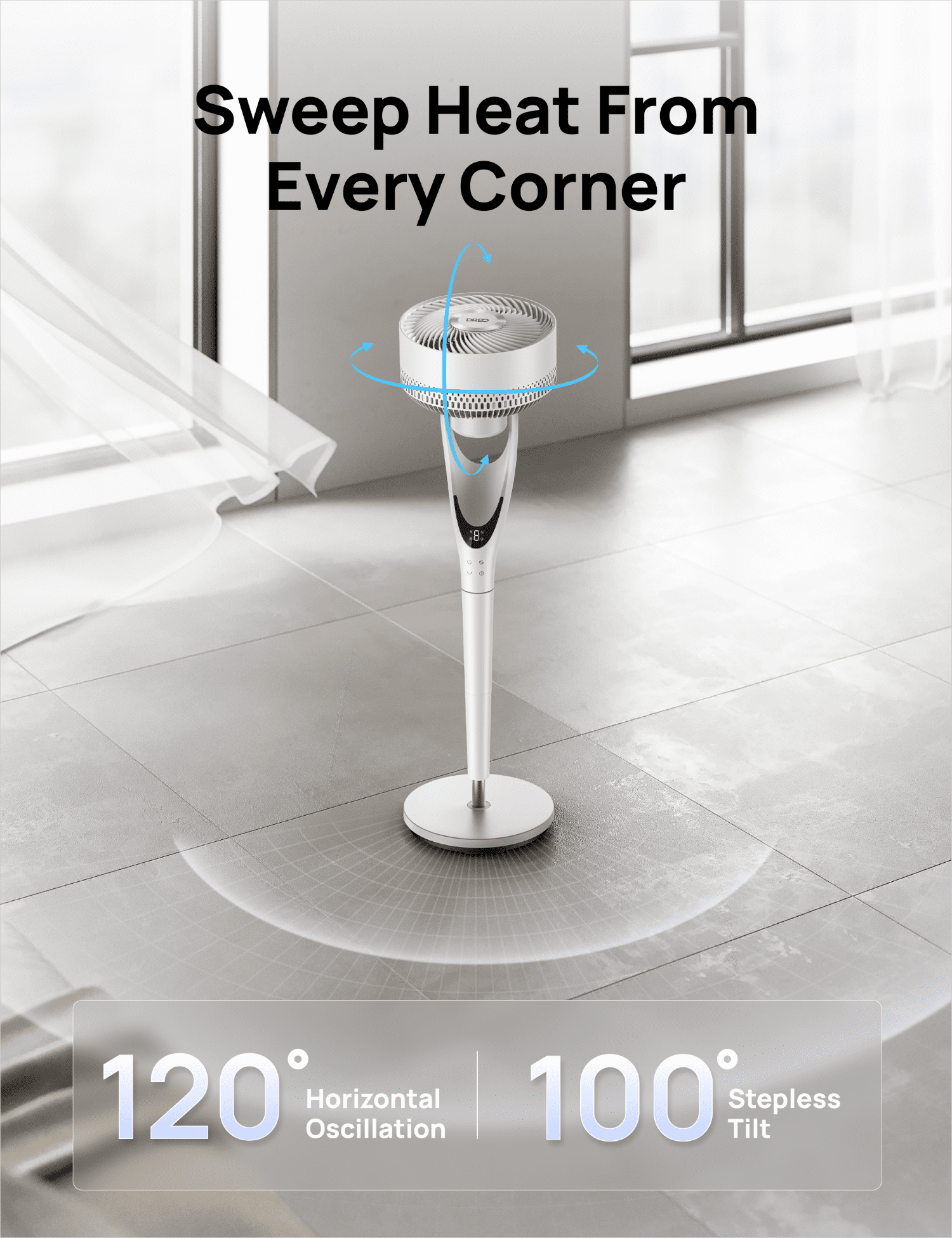 DREO TurboPoly™ Fan 154 Ultra-Quiet BLDC Fan with 9 speeds & 3 modes