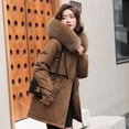 thumbnail image 1 of Chaqueta de algodón para mujer, chaqueta de algodón de plumón grueso y cálido de moda para mujer, chaqueta de algodón de longitud media a larga para mujer, ropa de abrigo para mujer, 1 of 6