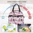 thumbnail image 5 of Goofa Eiffel Tower and Butterflies Pattern Lunch Bag ,Insulated Lunch Box, Small Leakproof Cooler Food Lunch Containers Reusable High Capacity Lunch Tote Bags, 5 of 8