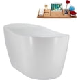 thumbnail image 3 of 48" Streamline N4960BGL Soaking Freestanding Tub and Tray With Internal Drain in Brushed Gold, 3 of 7