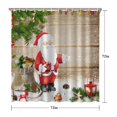 thumbnail image 4 of Rideau de Douche pour Salle de Bain Père Noël Branches de Pin Flocon de Neige de Noël Rideaux de Douche Durables Modernes Crochets Inclus, 72x72 Pouces, 4 of 5