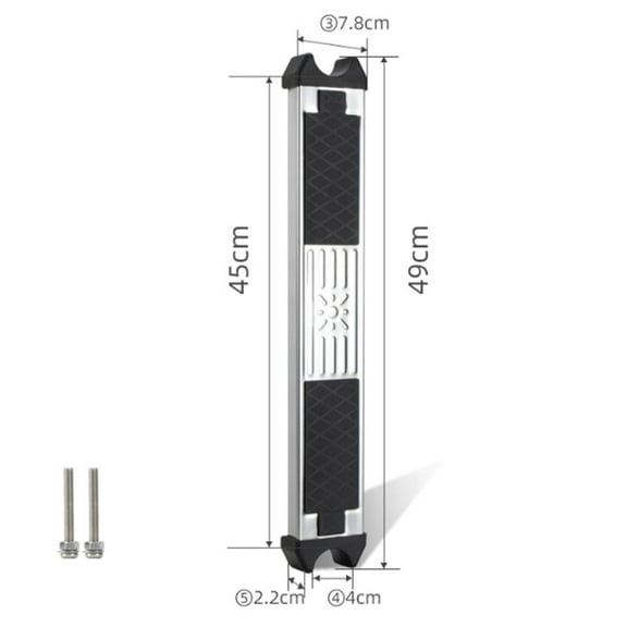 304 stainless steel pool ladder steps with non-slip rubber pads