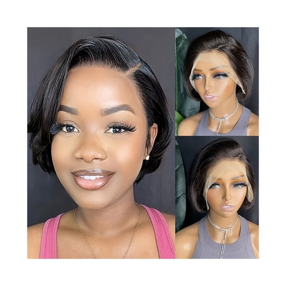 Wigs Human Hair Short Bob Lace front Human Hair Wigs 13x4 Full Lace Frontal Pixie Wig