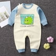 thumbnail image 2 of JUMEYU Baby Jumpsuit Romper Unisex Baby Hooded Jumpsuit Infant Boy Girl Long Sleeves Romper Fall Winter Spring Outfits 0 3 6 9 12 18 24 Months (Light Blue,6-12 Months), 2 of 4