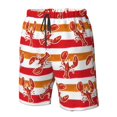 thumbnail image 4 of Fuzoiu Red Lobster Print Men's Beach Shorts,Men's Swim Trunks,Quick Dry Board Shorts with Pockets,Men's Bathing Suits for Surfing, Running, and Casual Wear-XX-Large, 4 of 6