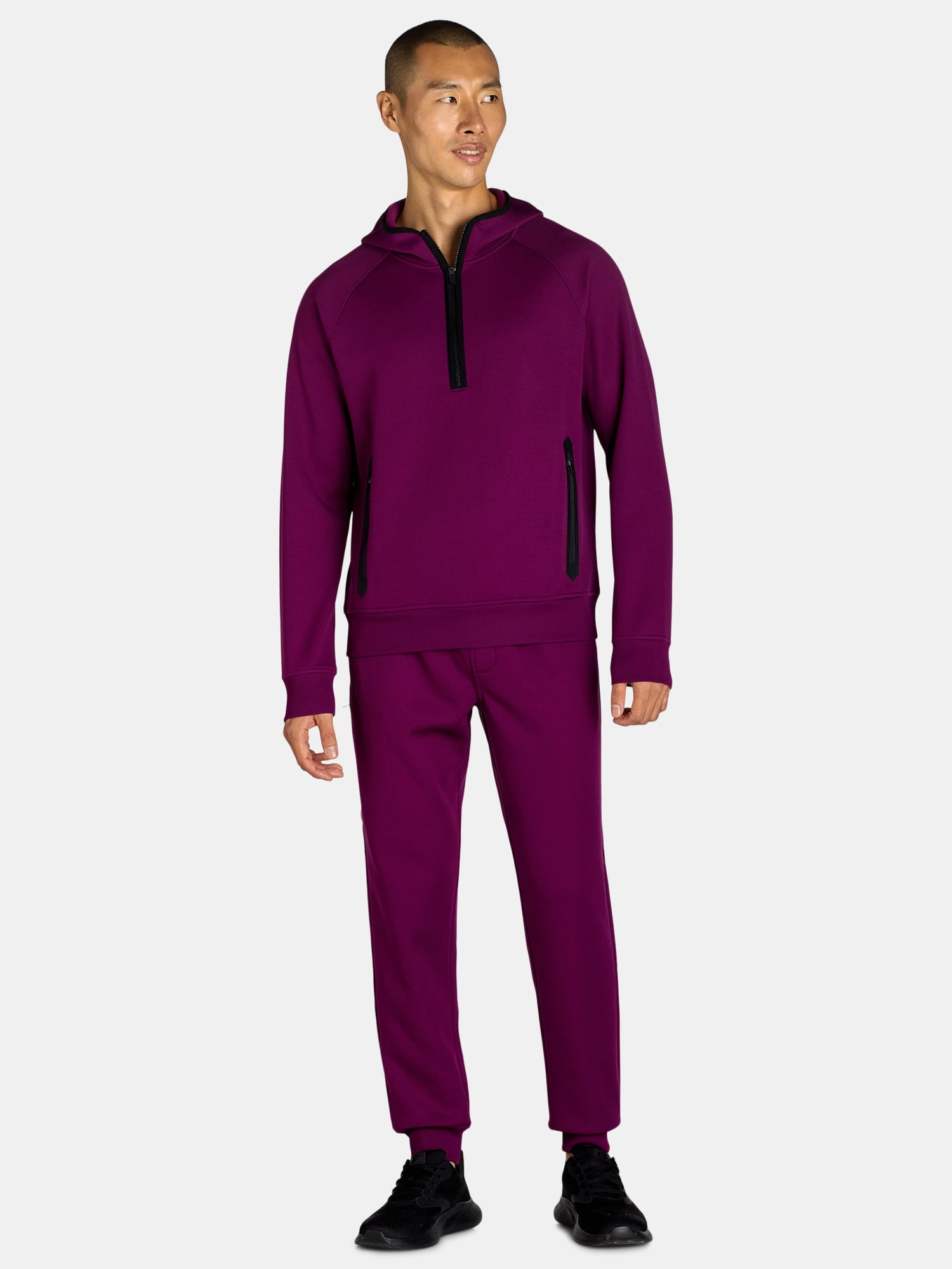 Athletic Works Men's and Big Men’s Grid Tech Fleece Joggers, Sizes S-3XL