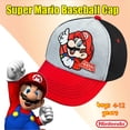 thumbnail image 2 of Gorra de béisbol Nintendo Super Mario Boys de 4 a 12 años, 100% algodón, 2 of 7