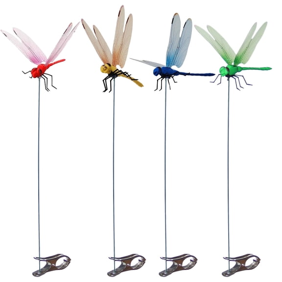Dragon Fly Clips for Bugs Repellent,Dragonfly Clips to Keep Bugs Away,Dragon Fly Clips for Bugs Repellent, 3D Dragonfly Garden Stakes Decor for Outdoor Garden Decoration & Hat Clip Accessories