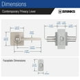 thumbnail image 6 of Brinks Contemporary Privacy Lever Doorknob, Satin Nickel, 6 of 8