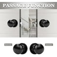 thumbnail image 2 of Black Interior Door Knobs, Passage & Closet Handles, No Lock, Keyless - 5 Pack, 2 of 5