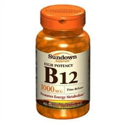 Sundown Time Released B -12 1000 Mcg Vitamin Supplement Tablets - 60 Tablets