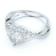 thumbnail image 3 of Sterling Silver Split Shank Fancy Infinite Heart Shape Simulated Diamond Halo Ring Promise Ring Engagement Ring (3.5), 3 of 6