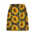 thumbnail image 5 of Spandex Tennis Skirts with Floral Print Womens Summer Athletic Skorts High Waist Stretch Yoga Shorts Skirt S-2XL (M, Yellow), 5 of 7