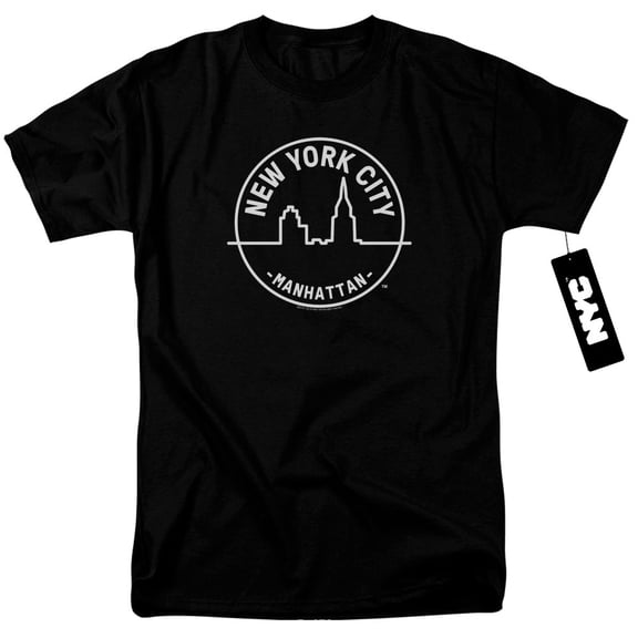New York City See Nyc Manhattan Adult 18/1 T-Shirt Black