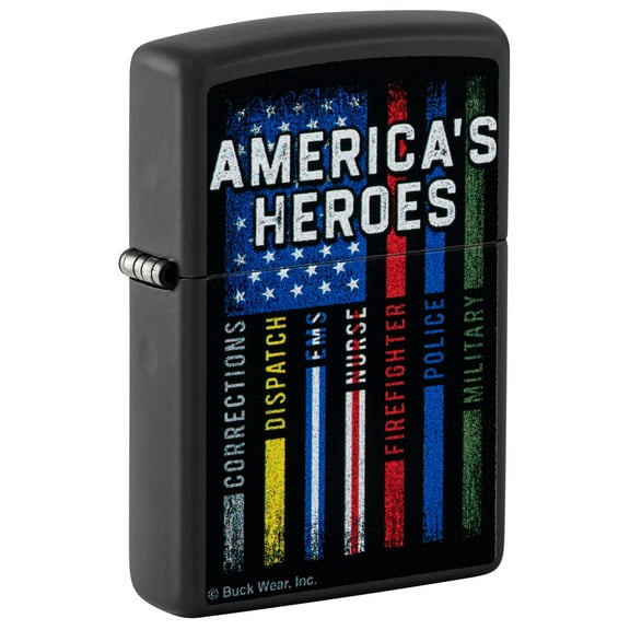Zippo Lighter - Personalized Message Engraved on Backside for U.S. Marine Corps USMC Windproof Zippo Lighter (America's Heroes 48634)
