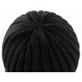 thumbnail image 3 of Womens Knit Cuffed Beanie Hat Stretch Ribbed Acylic Winter Ski Cap, Black, One Size, 3 of 7