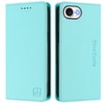thumbnail image 2 of Wallet Case For iPhone 17e 6.1inch, [RFID Blocking] PU Leather Magnetic Folio with 2 Card Slot Kickstand Flip Cover Shockproof Phone Case,Mint Green,For iPhone 17e, 2 of 8