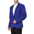 thumbnail image 3 of Unique Bargains Men's Business Slim Fit Sports Coats One Button Formal Blazers XL Royal Blue, 3 of 5
