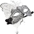thumbnail image 1 of Rhinestone Half-Face Masquerade Mask Costume Accessory For Women Parties In Black Color 1Pack, 1 of 4