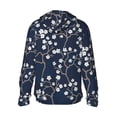 thumbnail image 3 of Easygdp Cherry Blossoms on Navy Background Lightweight Long Sleeve Sun Shirt Sports long-Sleeved Sun Protective Clothing, Quick Drying Breathable - 3X-Large, 3 of 9