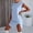 Light Blue, variant on Women's 2-Piece Summer Outfit, Sleeveless Crew Neck Top & Split Hem Skort Set, Casual Solid Color Co-Ord, S-XXL