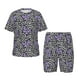 thumbnail image 1 of Balery Purple Butterflies Conjunto de Pijama Infantil de Manga Corta con Estampado – Ropa de Dormir de Algodón Suave-X-Large, 1 of 6