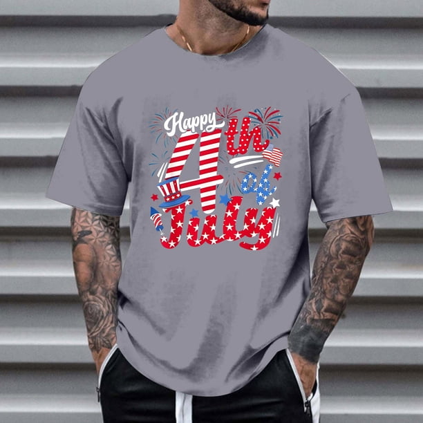 Tops para hombre, blusas y camisas de cuello redondo y manga corta para hombre, tops casuales de cuello redondo y manga corta con estampados especiales para hombre.