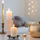 thumbnail image 4 of 4 Piezas de Portavelas de Hierro Forjado Bandeja Retro Portavelas Columna Portavelas Decoración de Mesa LED Spa Boda Fiesta Navidad Halloween,Negro,7cm BRI Rojo Verde, 4 of 5