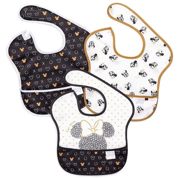 Bumkins Bibs, Disney Minnie Mouse Baby and Toddler SuperBib for 6-24 Mos