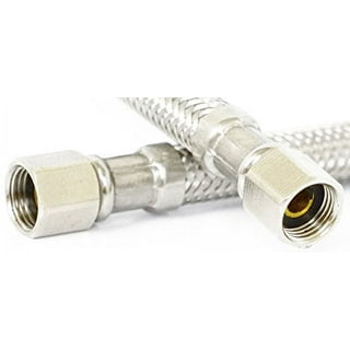 Ice Maker 25 ft Braided Stainless Steel Water Connector 1/4 x 1/4 Compression
