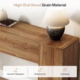 thumbnail image 2 of Tribesigns 71-inch Long Console Table for Entryway, Farmhouse Sofa Console Behind Couch, Walnut Brown, 2 of 9