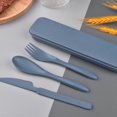 thumbnail image 2 of Travel Utensils with Case, Reusable Plastic Cutlery, Travel Cutlery Set., 2 of 4