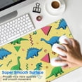 thumbnail image 4 of Long Mouse Pads for Desk,Yellow Cartoon Dinosaurs Geometric Shapes Desk Mats on Top Of Desks, Desk Mouse Pad Extra Large with 3mm Non-Slip Base and Stitched Edge for Gaming,Work,Home 31.5"x11.8", 4 of 5