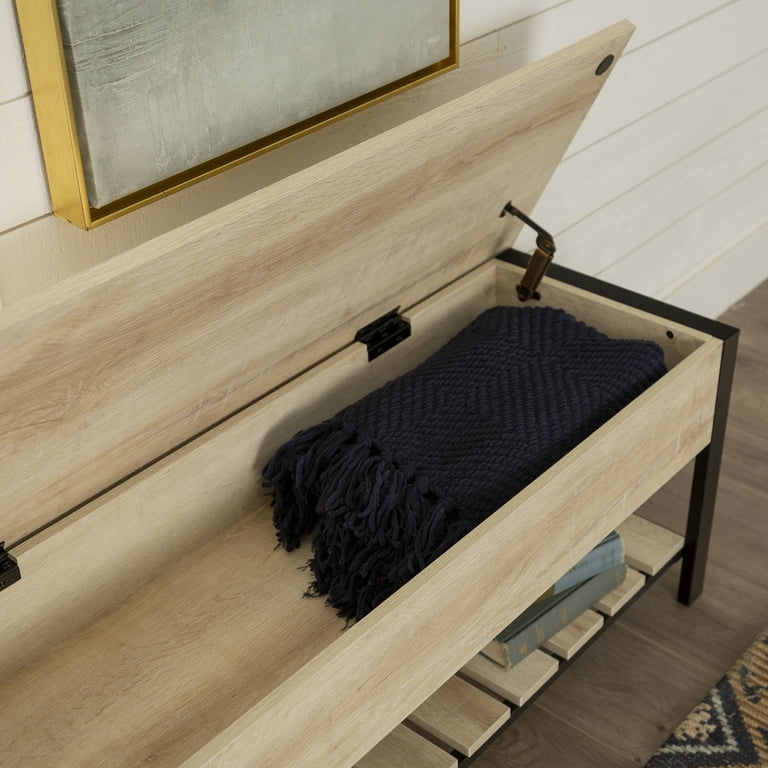Manor Park Storage Bench White Oak Walmart