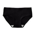 thumbnail image 2 of Swuxness Women's Low Waist Breathable Briefs, Panties for Women, Women's Solid Color Mid Low Breathable Seamless Comfortable Soft Stretch Briefs Panties Black, M, 2 of 3